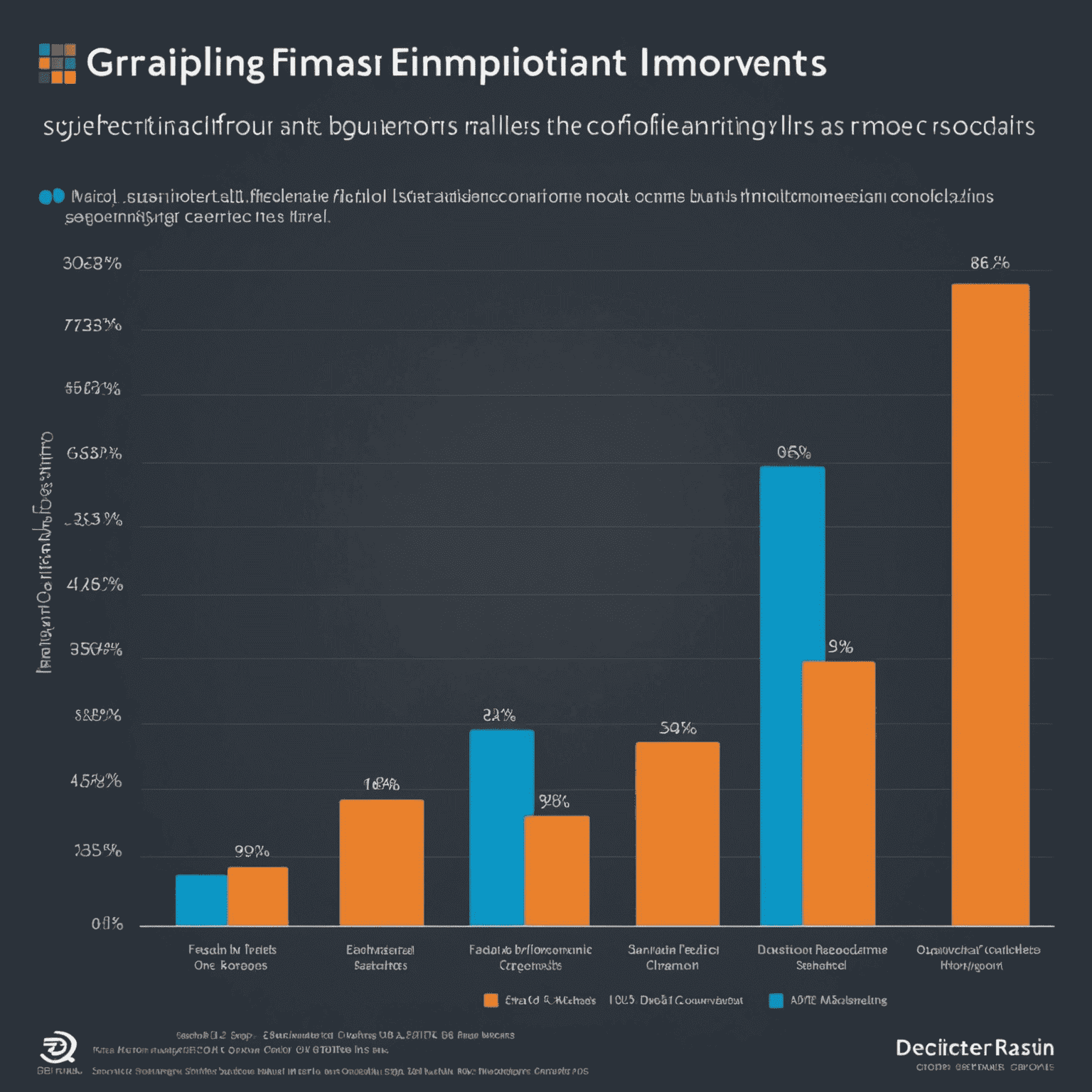 A graph showing significant financial improvements after implementing Dfas consulting recommendations